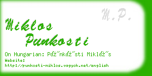 miklos punkosti business card